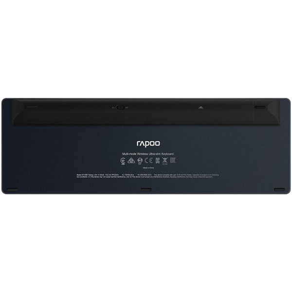 Płaska klawiatura wielomodowa Rapoo E9100M Bezprzewodowy układ DEU 2,4 GHz QWERTZ