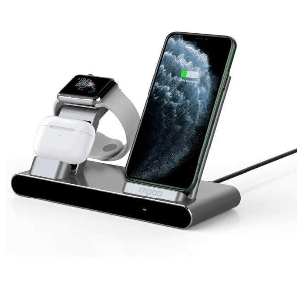 Stacja ładowania indukcyjnego Rapoo XC600 srebrna