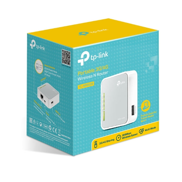 Router Wi-Fi TP-LINK TL-MR3020, 2,4 GHz, 150 Mb/s, 802.11B/G/N, Fast Ethernet
