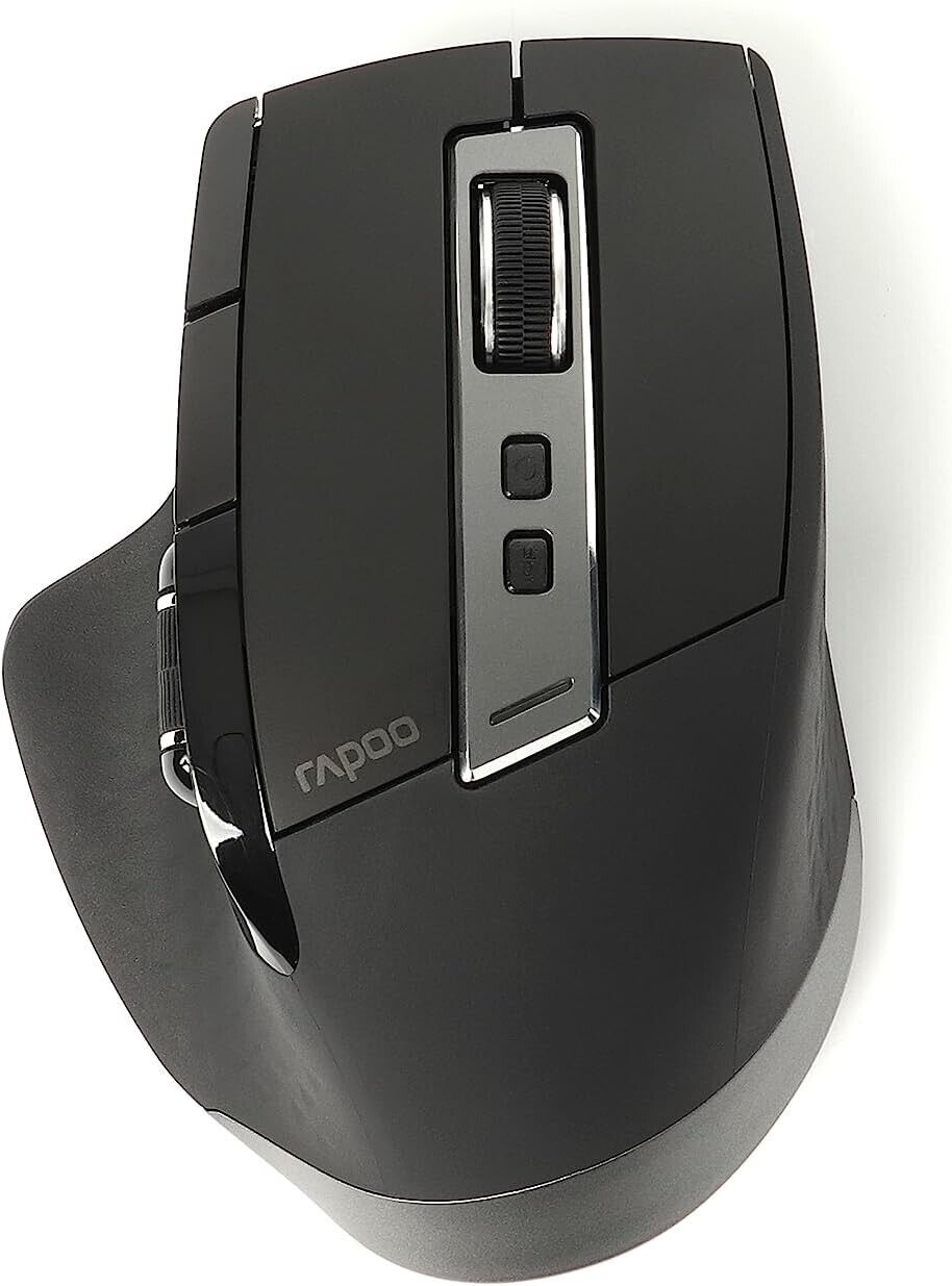 Kabellose Multimodus Maus Wireless Ergonomisch Akku RAPOO MT750S Schwarz